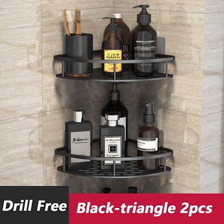 Hörn Dusch Caddies Badkar Organizer Hylla SVART TRIANGEL black triangle 2pcs