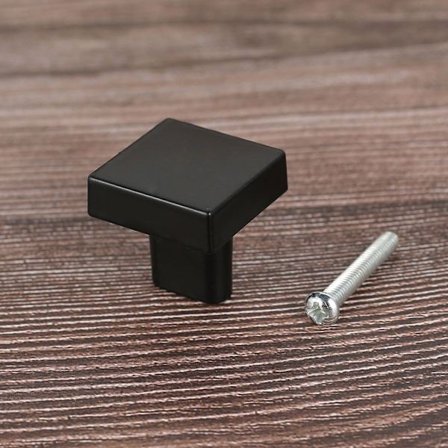 3 stk. skabsknopper skuffe skab dørknopper SORT