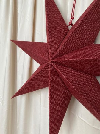 UND Julestjerne Jute Rød 60cm