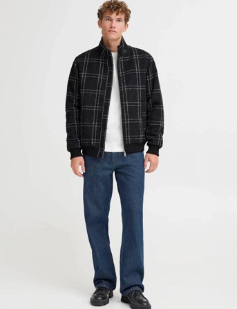 Casual Friday Cfwilke Checked Jacket - Black - M