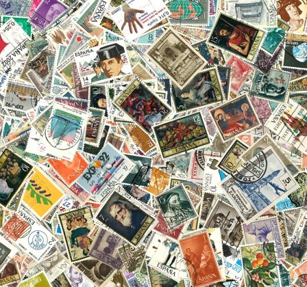 Spanien - Frimærkepakke - 500 forskellige stemplede frimærker