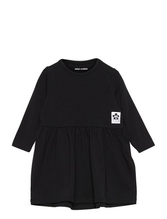 Mini Rodini Basic Ls Dress Tencel - Black - 116-122