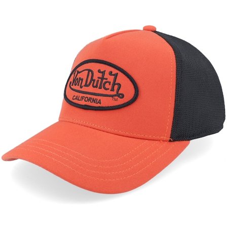 Von Dutch - Rot Trucker Cap - Oval Patch Black/Red A-Frame Trucker @ Hatstore