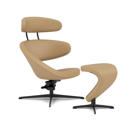 Varier Furniture Peel - Brown Leather - Black base