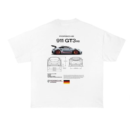 Porsche 911 T-shirt, T-shirt för bilentusiaster, Casual T-shirt för bilälskare