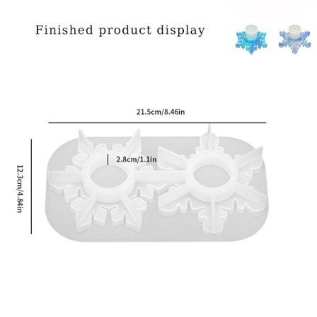Snøfnugg lysestake Gips lysestake 2 2