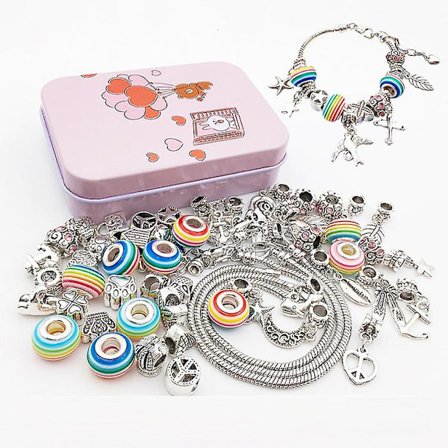 Lag dine egne armbånd med charms - Gave til jenter - Charms, perler, armbånd og halskjeder til smykkefremstilling