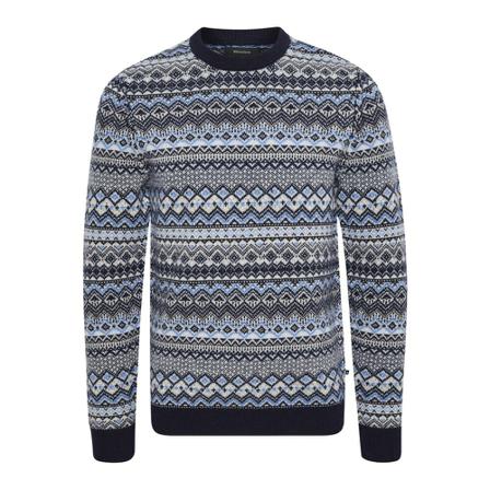 Matinique Jacquard Blå, Herre Strik