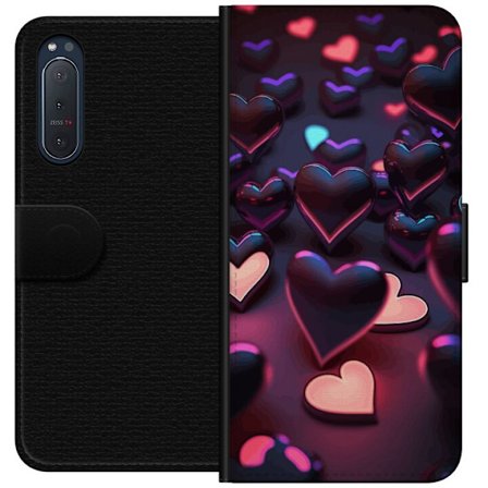 Yhteensopiva Lompakkokotelo Sony Sony Xperia 5 II KeskiyönSydämet