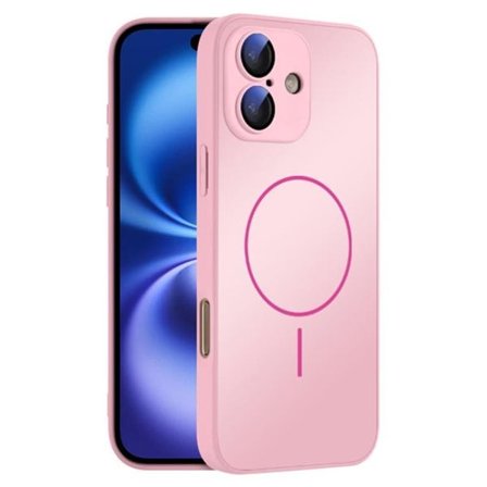 Bakdeksel i herdet glass med MagSafe for iPhone 16 Plus - Rosa