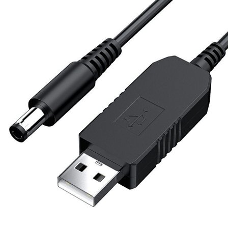 USB 5V til 12V DC-kabel, spenningskonverteringskabel 5V til 12V DC, 3 fot USB strømledning