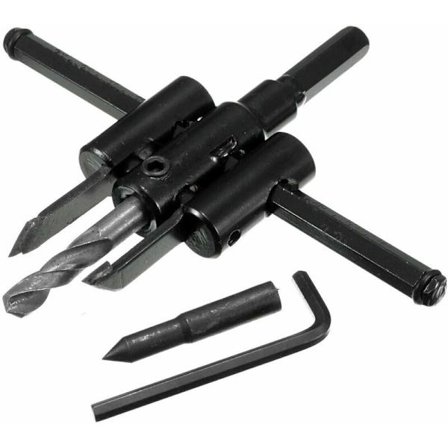 1x Förlängningsbar borr 30-200mm, Professionell inställning Träbearbetning borr Trä Hålsågar Hålsåg, för Träpanel, Plastbräda, Plywood