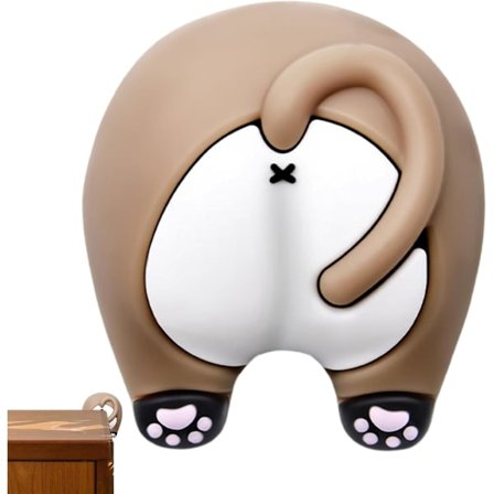 3 stk. Tegneserie Kat Dørstopper Vægbeskytter Væg Dørhåndtag Stop Tegneserie Kat Dørpude Vægbeskytter