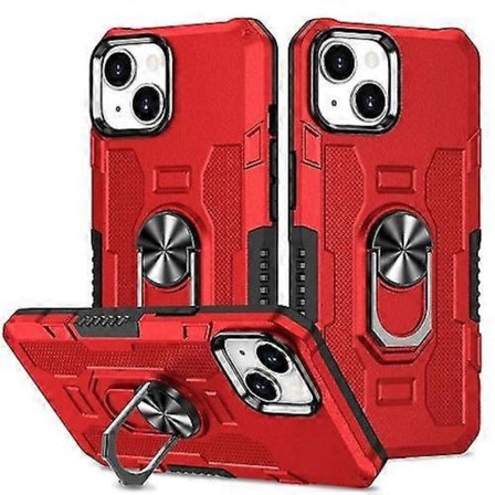 Kompatibel med kompatibelt iPhone 15 Ringhållare Armor Hybrid Mobiltelefonfodral