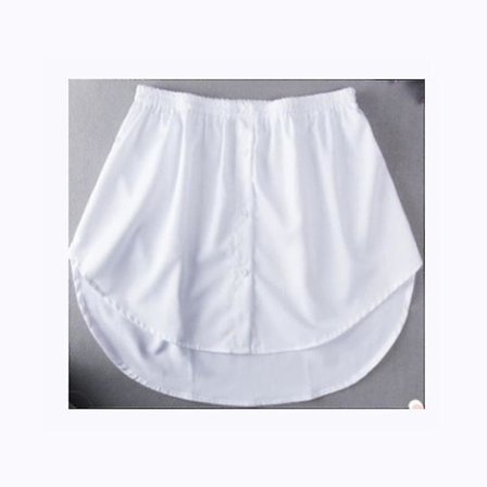 Solid Shirt Extenders Adjustable Layering Fake Tops Lower Sweep Hem With Elastic Waist
