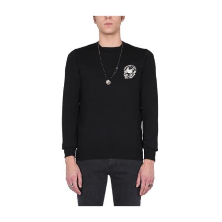 Alexander McQueen, Sweater Czarny, Mężczyzna, Rozmiar: S