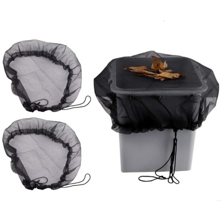 2 settiä 95 cm:n sadevesitynnyrin verkkokansia estämään hyttysten ja roskien pääsy sadevesitynnyriin, hyttysverkko ja sadevesitynnyrin lisätarvikkeet