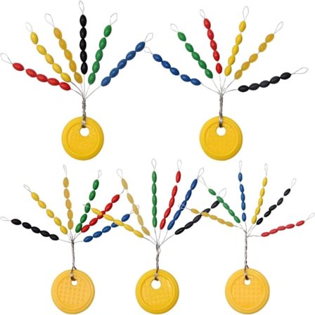 Fiskeflötesstopp, 600 st Gummi Fiskeflötespärlor Stopp, 20 Set 30-i-1 Flötesstopp, Rymdbönor Flötes Sänke, (L)