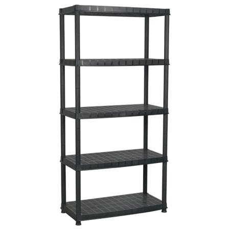 Vidaxl Förvaringshylla 5 Hyllor Svart 85x40x185 Cm Plast Svart