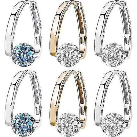 3 Par Lymphvity Germanium Øreringe, Afstoppede Lymfeknuder Magnetoterapi Hoops, Lymphvity Magnetisk Terapi Germanium Øreringe Kvinder