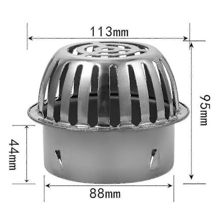 Rustfrit stål anti-tilstopning tag afløb, tagrende kloak afløbsrør anti-rotte filter, stor forskydning regnsi -Sy