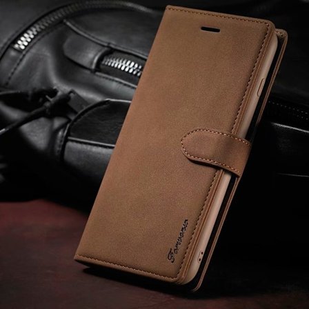 Etui til Samsung S20 brun Mat Flip Wallet Kort