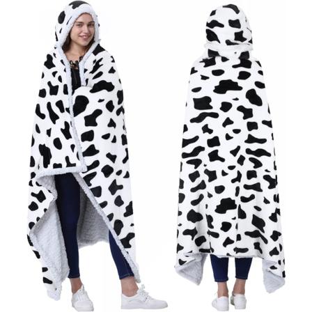 Stilig hettegenser for kvinner, koselig teppe med hette for voksne, Sherpa koselig plysj fleece bærbart teppe for kvinner og menn