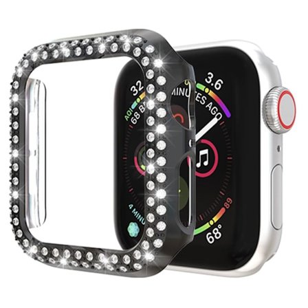 Apple Watch Series 4 40 mm stötfångare med strassdekor - Svart