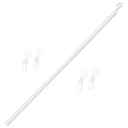 1 Sarja Irrotettavia Kaihdin Sauvoja Pystykaihtinten Vaihto Sauva Koukulla Muovi Kaihdin Avaaja W White 89X1.1CM