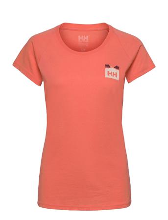 W Nord Graphic Drop T-Shirt Red Helly Hansen