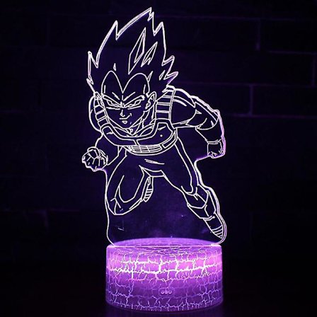 3D Illuusio Dragon Ball Z Son Goku Led Yövalo Yöpöytälamppu Juhlakoriste Lahja