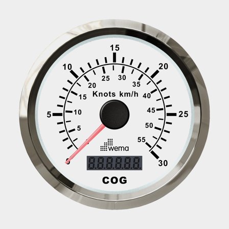 GPS-logg 30 knop vit Silverline