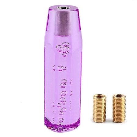 15 cm/5,9 tommer krystal gearknop gearstang universal til manuelle transmissionskøretøjer lilla