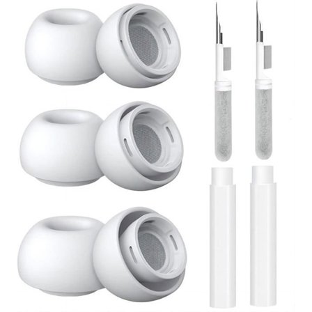 (Hvid) Ørepropper - Kompatible med AirPods Pro - Silikone - Støjreduktion - Optimal komfort - 3 størrelser