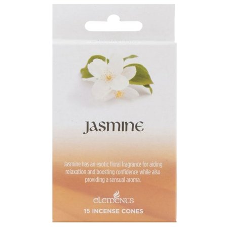 Elements Jasmine Rökelse Koner (Låda Med 12 Paket) En Storlek Vit