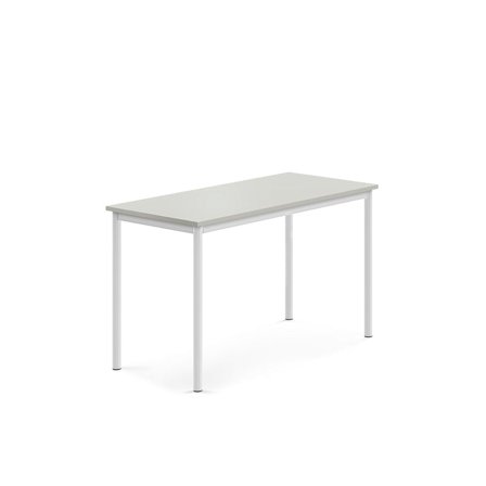 Desk BORÅS, 1200x600x720 mm, grey laminate, white