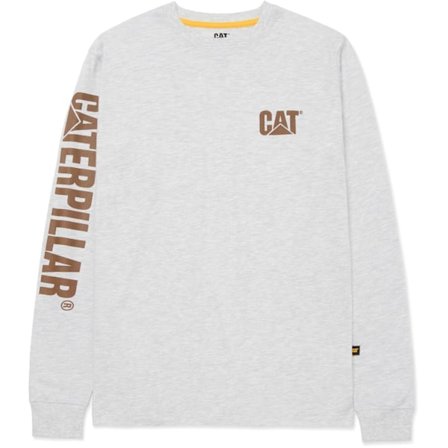 Caterpillar Trademark Banner Långärmad T-shirt L Cream