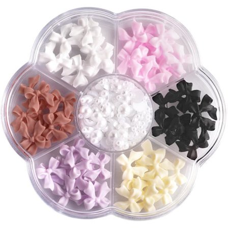 1 SÆT Farverige Sløjfe-Knop Negle Studs Rhinestones Krystal, 3D Sløjfe-Knop Farverige Negle Charms Sæt til Negle Sten Design DIY