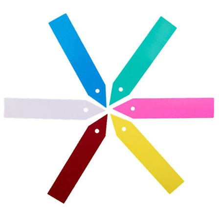 100 stk. tykke plastik plantehaveetiketter, havemærker, vandtætte, spidse planteskilte, røde