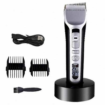 Elektrisk hårklipper for menns pleie og salongbruk med justerbar tiltfunksjon og presisjonskuttingsteknologi