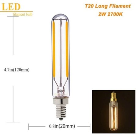 Kristallilamppu T20 LED-lamppu 2W 2700KE12 110V E12 110V