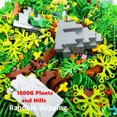 500 1000g trädväxter delar byggklossar kullar moc tegelstenar leksaker tillbehör kompatibla gräs buske djungel militär stad vänner