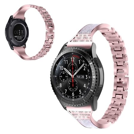 Rhinestone décor watch band for Samsung watch - Rose Gold