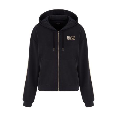 Emporio Armani Ea7, Zip Through Jacket Zwart, Dames, Maat:S
