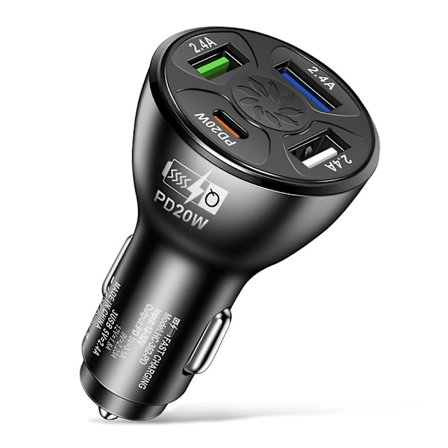 20w Pd Bil Laddare Usb Typ C Snabbladdning Bil Telefon Adapter