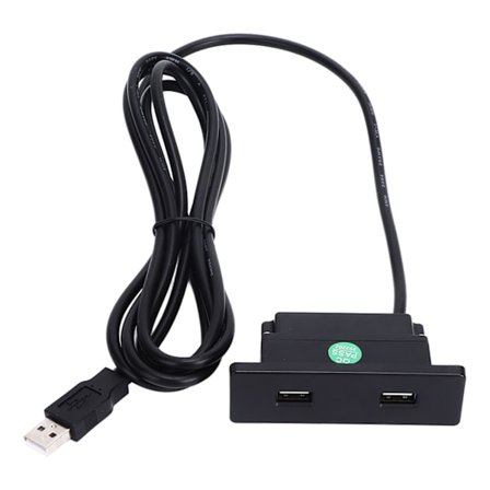 Infälld USB Grenuttag 5V 2,5m Dubbla USB-portar Laddning Soffuttag ABS Inbäddat USB-laddningsuttag för Telefon