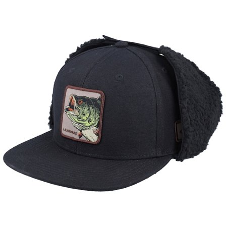 Skillfish - Černá earflap Kšiltovka - Laxborre Earflap Vintage Black Ear Flap @ Hatstore