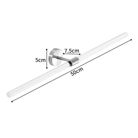 20" Håndkleholder, Klar Akryl Håndkleholder med Rustfritt Stål