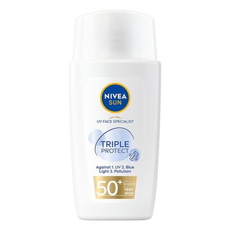NIVEA Sun UV Face Triple Protect Fluid SPF 50+ 40 ml, Skincare, Solcreme, Solcreme Til Ansigtet