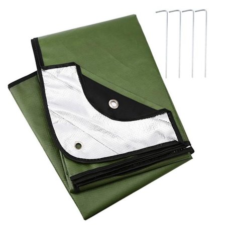 Nödfilt, Vattentät Isolerad Överlevnadsfilt Nödtält för Camping, Vandring, Bushcraft